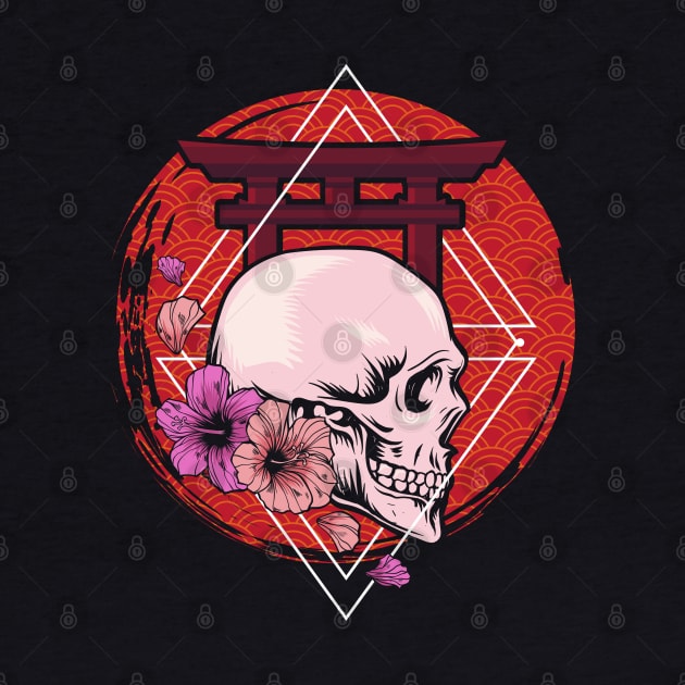 Japanese Skull by Merch Sloth